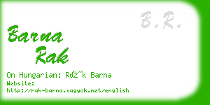 barna rak business card